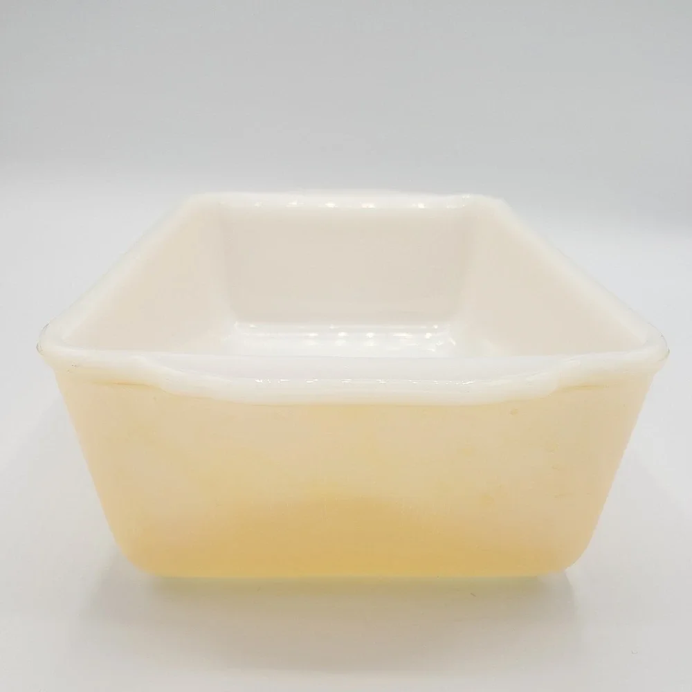 Vintage Fire King Peach Lustre Luster 1‎ quart Loaf Pan # 409 USA